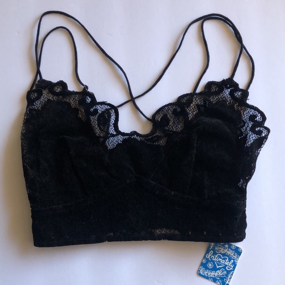 Free People-Velvet & Lace Bralette - Picture 5 of 14
